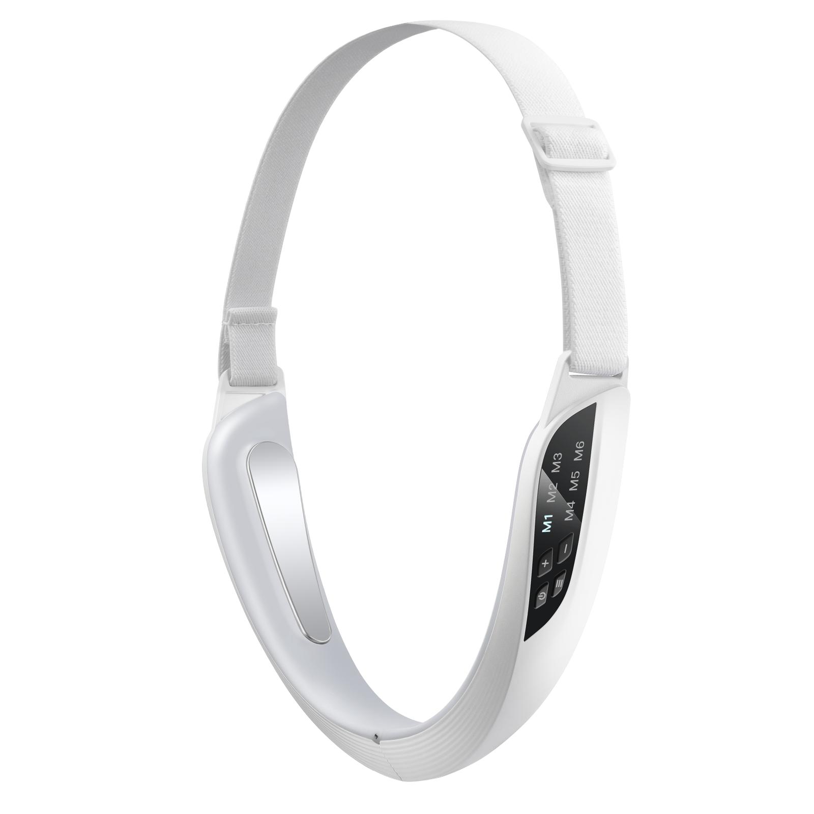 

EMS Микротоковая подтяжка лица Массажер для уменьшения двойного подбородка Вибрационный подогрев Подтяжка кожи V-образный пояс для похудения лица