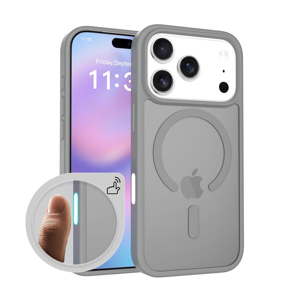 For Apple 17 Mobile Phone Case Frosted Translucent Magnetic with Camera Ai Button 16promax Anti-fall Protective Case