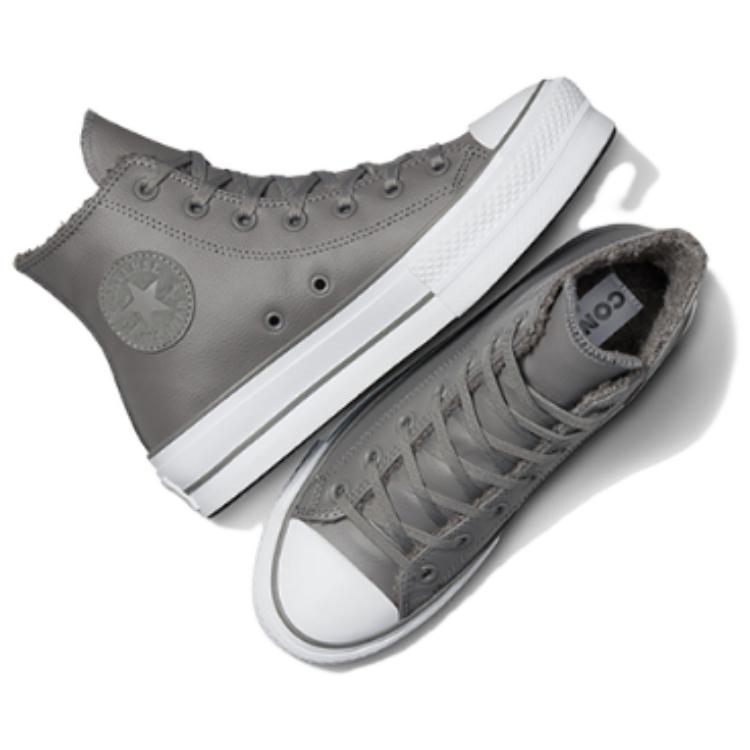 Converse Chuck Taylor All Star Comfortable Versatile Trendy Non-Slip High-Top Skate Shoes Unisex Sneakers Gray A05511C