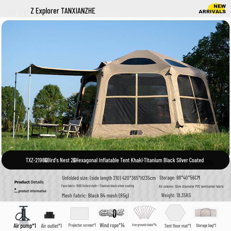 2025 Explorer Automatic Inflatable Tail Tent: SUV & Tesla Rainproof Camping Solution