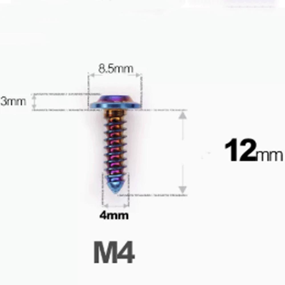 1 Pcs M4 M5 M6 X 12/14/16/20-55mm GR5 TC4 Titanium Alloy Screw Self-tapping  Torx Head Flange Motocycle Case