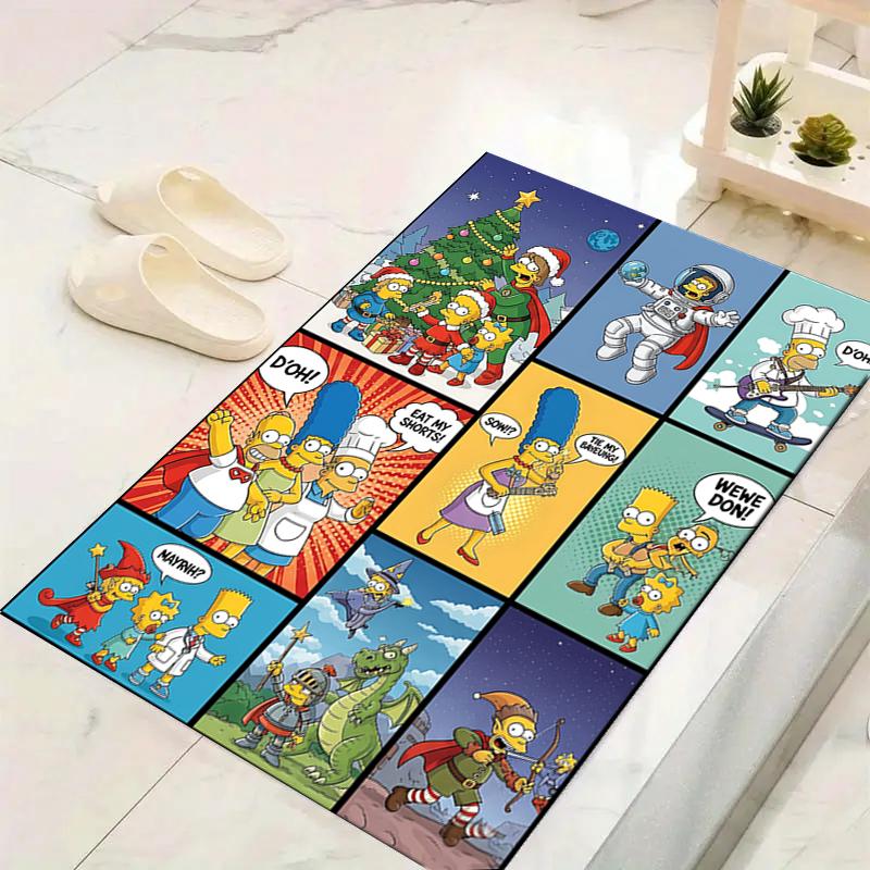 1Pc Simpsons Christmas Special Rug Office Carpet Indoor Outdoor Doormat Nonslip Soft Living Room Christmas Halloween Gift D922845