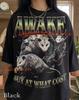 Awake But At What Cost Opossum Comfort Colors® Tshirt, Possum Funny Meme Trash Animal Nocturnal Wildlife Animal Lover Vintage Tee