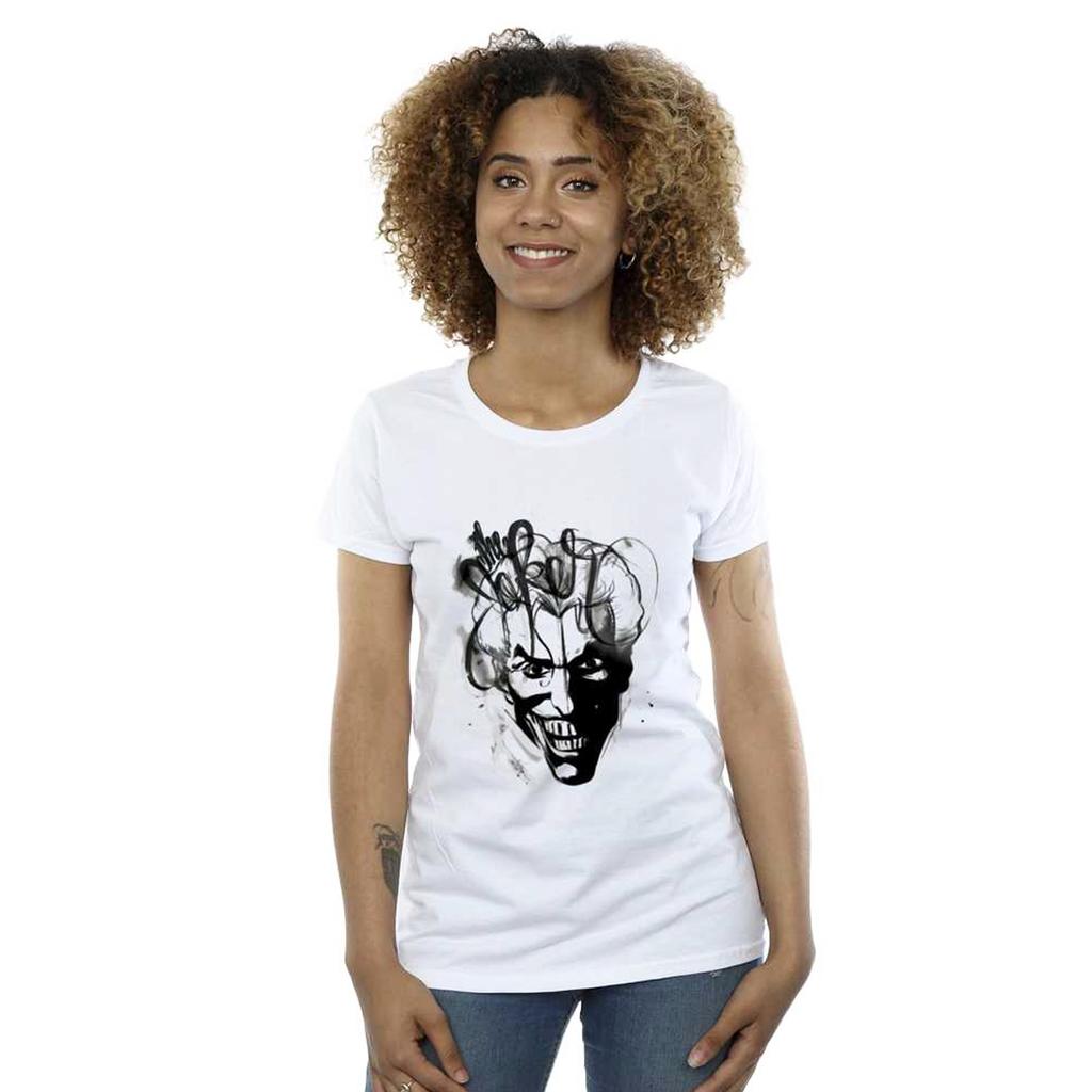 Batman Dámské/Dámské bavlněné tričko The Joker Sketch