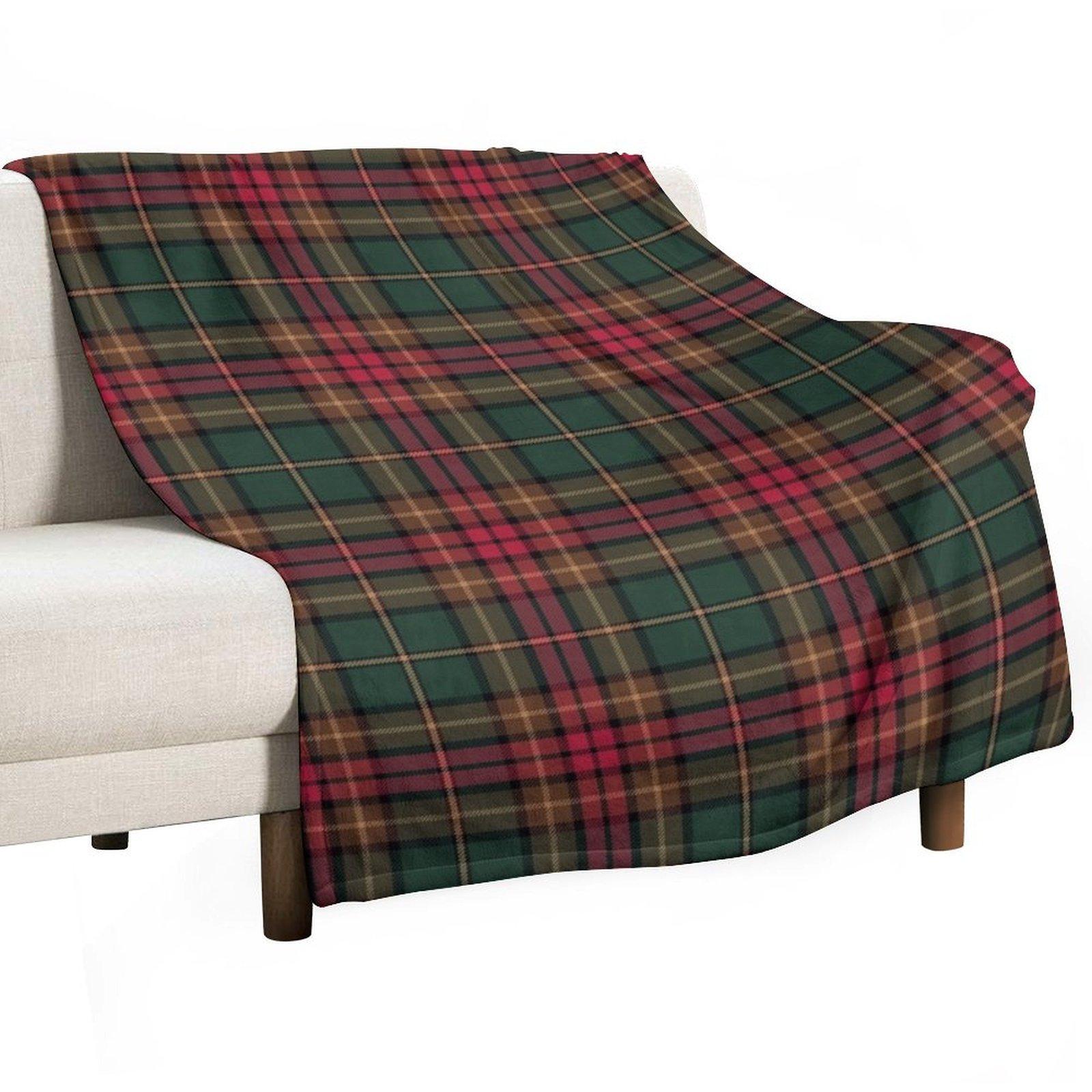 

County Cavan Irish Tartan Throw Blanket Comforter Decorative Beds Decorative Sofas sofa bed Blankets 30x40in
