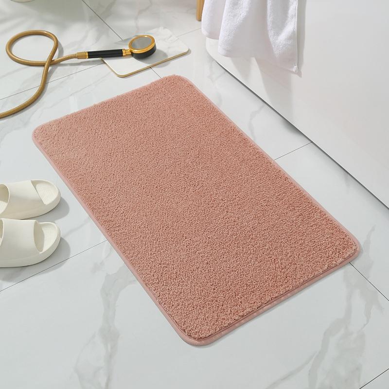 Non Slip Bath Mat Water Absorbent Soft Microfiber Shaggy Mat Thick Plush Bathroom Rug for Home or Hotel Machine Washable