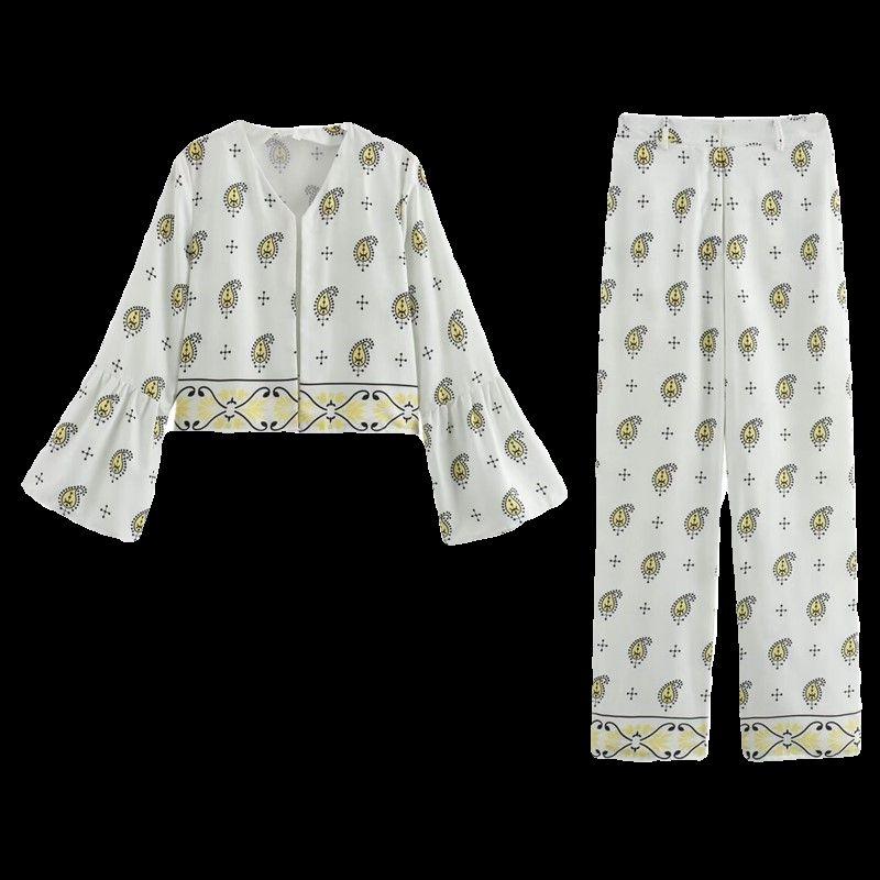 Fashion Style 2024 Summer New Arrival Women's Clothing Dignified Hollow Embroider Suit Outwear High Waist Pants 4387182