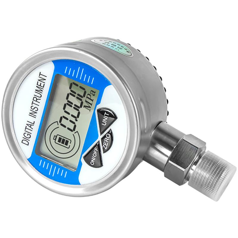 G1/4 Thread 0-400bar Pressure Measurement Gas Water Air Fuel 60mm Dial 0-30Mpa 0-40Mpa 0-60Mpa Radial LCD Display Pressure Gauge