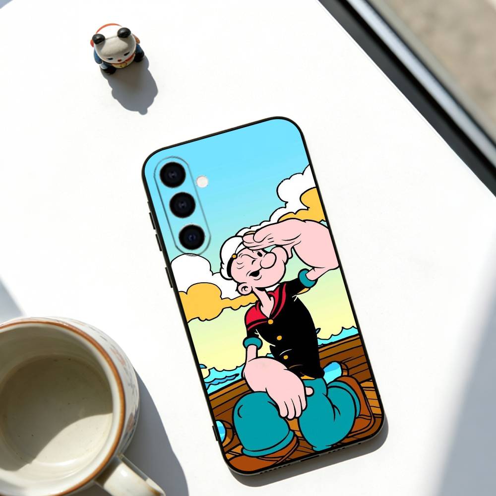 

Cartoon Sailor Phone Case For Samsung Galaxy A73,A72,A71,A70,A53,A52,A51,Soft Black Cover Samsung a30 a20