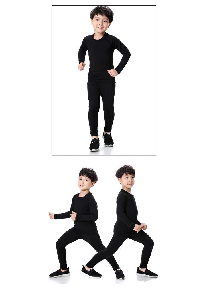 Men's and Kids' Quick-Dry Velvet Sportswear Set: Long Sleeve Tight-Fit for Running and Fitness