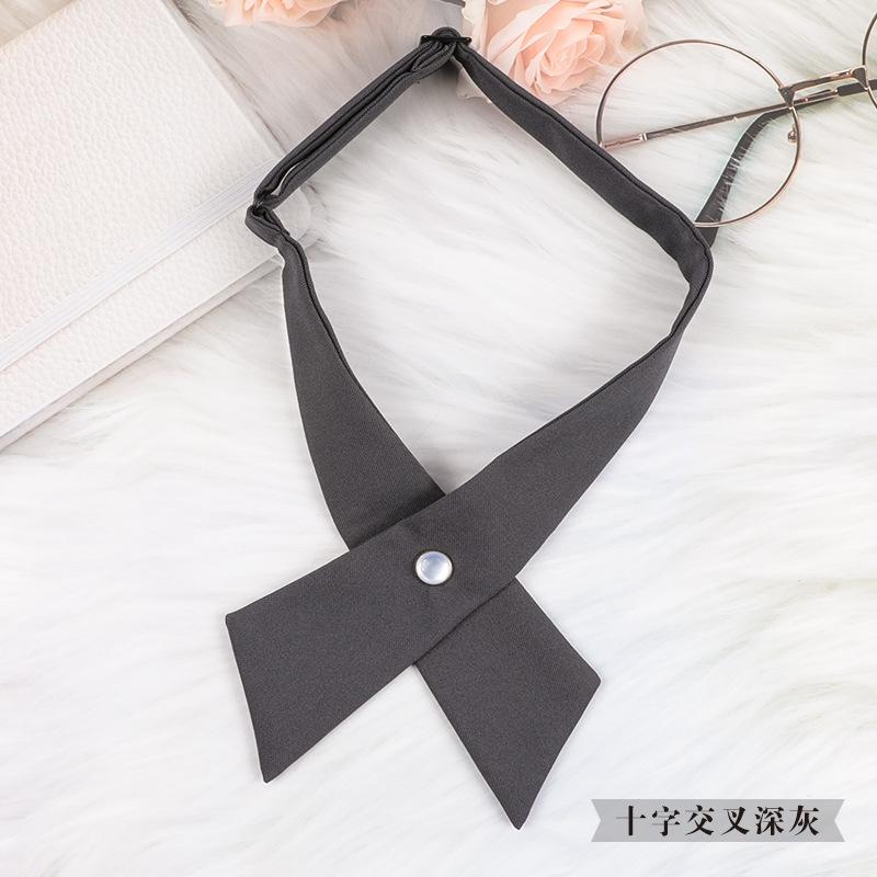 Korean Version Of British Jk School Uniform Cross Bow Tie Men And Women Students School Uniform Collar Flower Professional Wear Shirt Bow