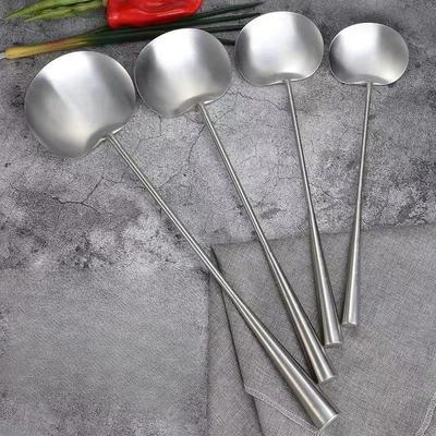 Nerezová ocel 304 Vařící lžíce, Polévkové lžíce pro styk s potravinami, Šéfkuchařské domácí nádobí, Kuchyňské náčiní s dlouhou rukojetí, Stir-Fry