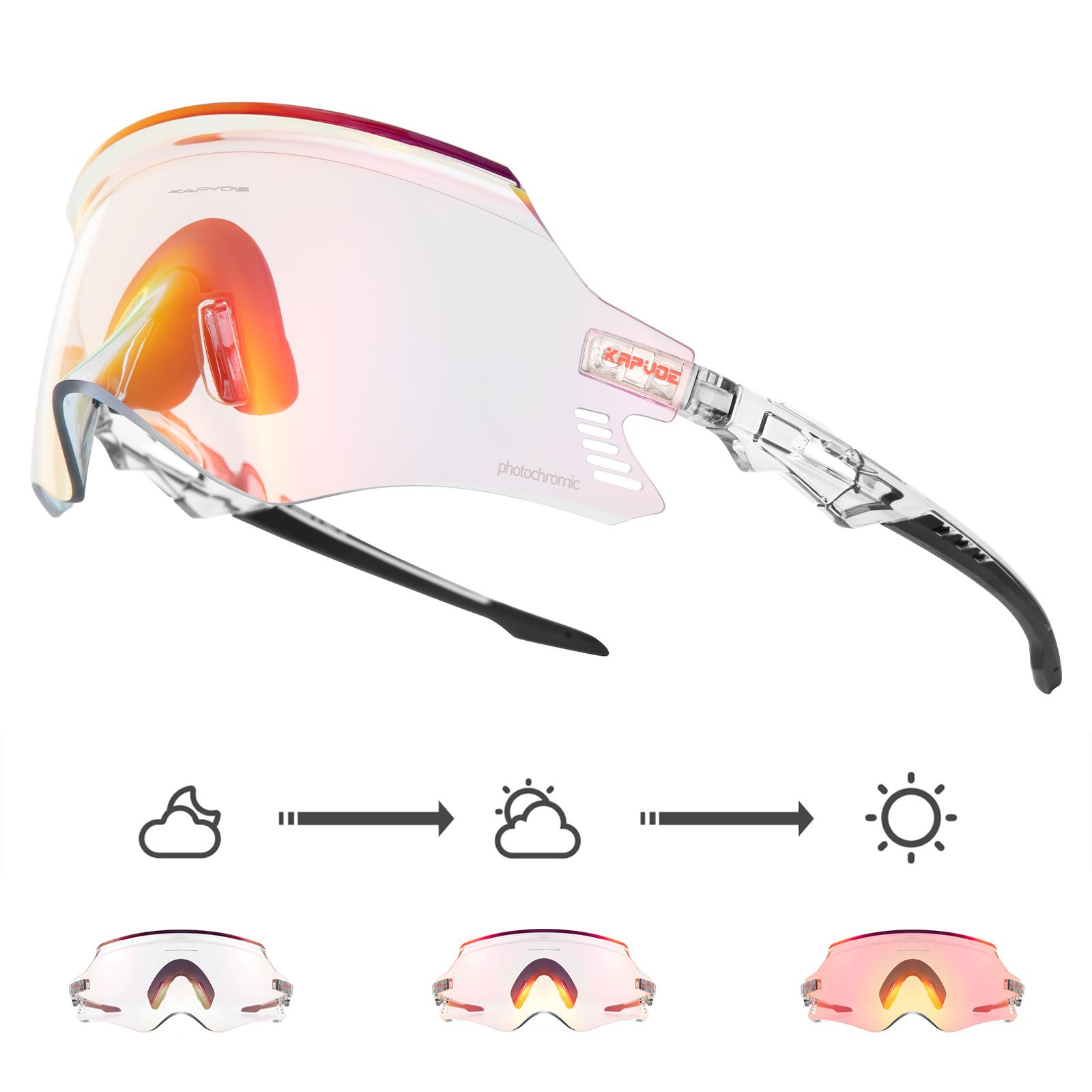

Red Blue Photochromic 2025 Men Women Road Bike Glasses Bicycle Eyepieces MTB Goggles Sport Fishing Sunglasses Cycling Eyewear