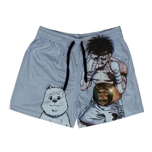 Pantaloncini Ippo Pugilato Muay Thai Kickboxing Allenamento Cartone Animato Giapponese Anime Animazione Stampa 3D Palestra Sport Allenamento Fitness Cosplay Unisex Uomini Donne