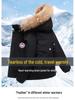 Unisex 2024 Winter Goose Down Jacket - White Duck Down, Thick, Warm, Fur Collar, Hooded Coat, Trendy.