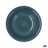 Farfurie adâncă Quid Vita Ceramică Albastră (ø 21,5 cm) (12 Unități)