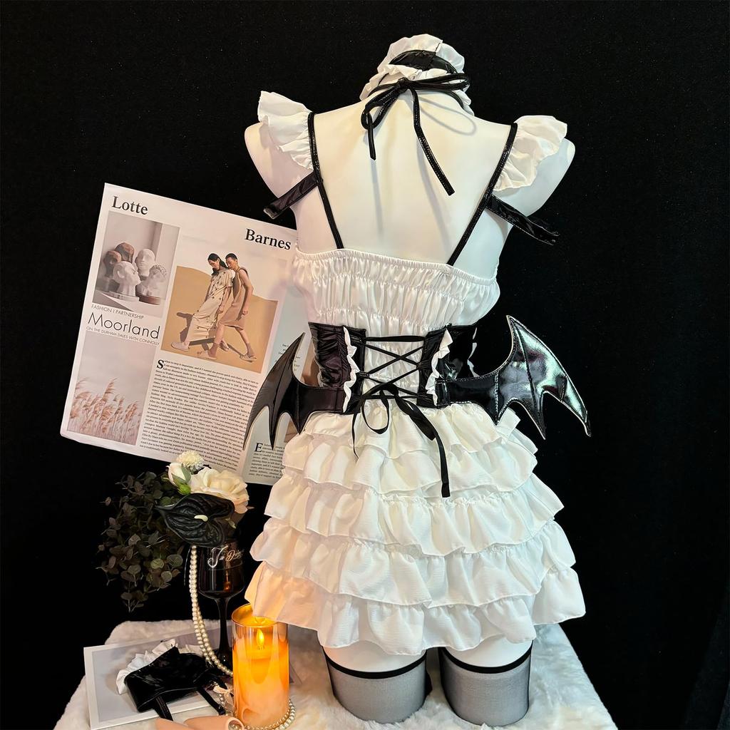 Little Devil Cosplay Sexy Devil Witch Vampire Witch Demon PU Leather Moe Maid Bodycon Cute Costume Disguise Performance Theater Ghost Halloween