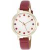 Fieldwork Women's Analog Watch, Teak, 34mm Diameter, Leather Strap, Wine Red, QKS183-4