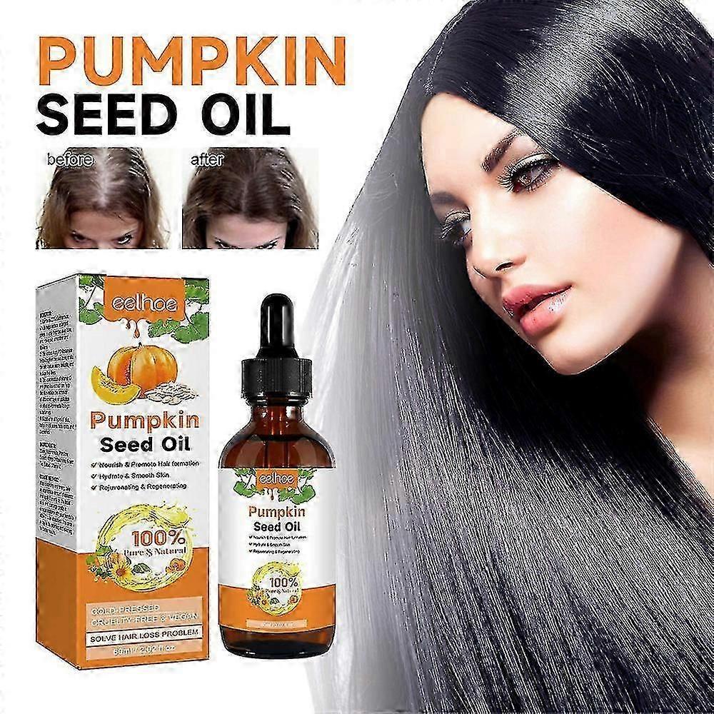 Pumpkin Seed EELHOE Hair Care Essential Oil Moisturizes Repairs Hair Roots Nourishes