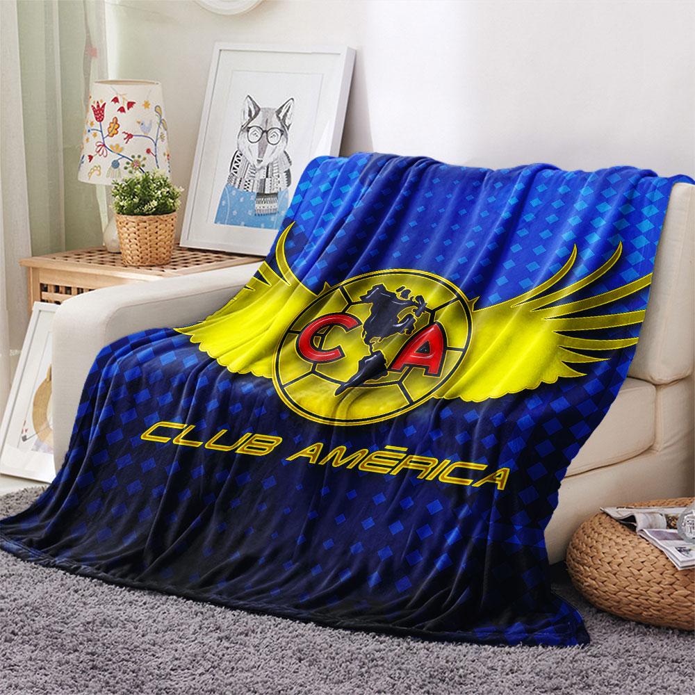 1PC Club America Patterned Flannel Blanket Suitable For All Seasons for Home Decor Warmth and Comfort Gifts Holiday Present