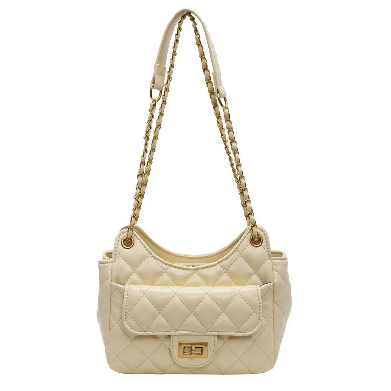 Spring and Summer New Products Fashionable Small Fragrant Wind Rhombus Chain Underarm Bag High Sense Women's Temperament Versatile Shoulder Bag