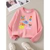 European sizes Girls Soft Crewneck Sweatshirt Cute Animal Characters with Fun Accessories, Casual All-Match, Ideal Holiday Present