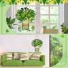 Shamrock Decoration For Patrick's Day Parties With Wooden Frame And Green Leaf Festival Spring Accessory