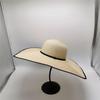 Cappello di paglia arancione 18 cm tesa larga taglia grande cappello in vendita cappello da sole ultra-sottile traspirante cappello da sole estivo cappello di paglia viaggio da donna