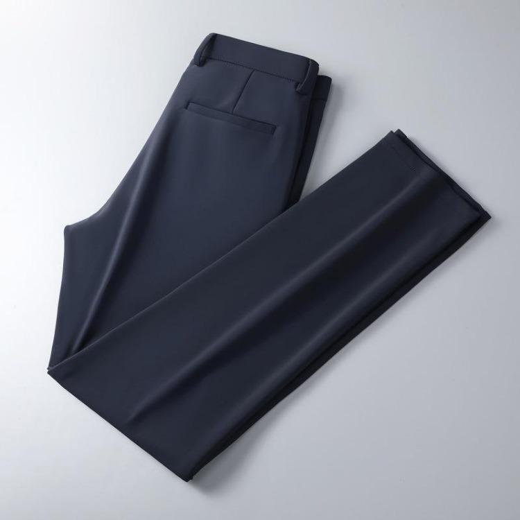 Men Slim Fit Elastic Business Trousers Straight Leg Casual Formal Suit Pants No Ironing 29