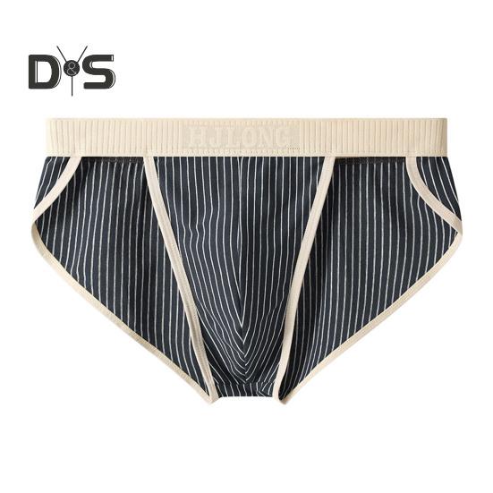 

Мужские трусы с низкой посадкой, эластичным поясом, облегающие трусы с 3D-дизайном и полосатым принтом, мягкое дышащее нижнее белье, повседневная одежда L темно-серого