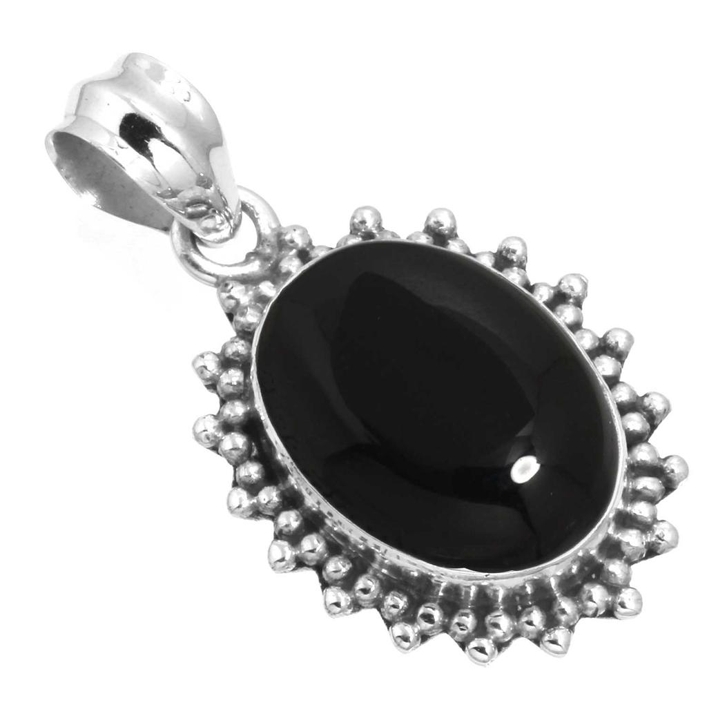 925 Sterling Silver Pendant Women Gemstone Handmade Jewelry Easter Gift Amber Amethyst Black Onyx Carnelian Garnet Quartz Green Onyx Gold Stone