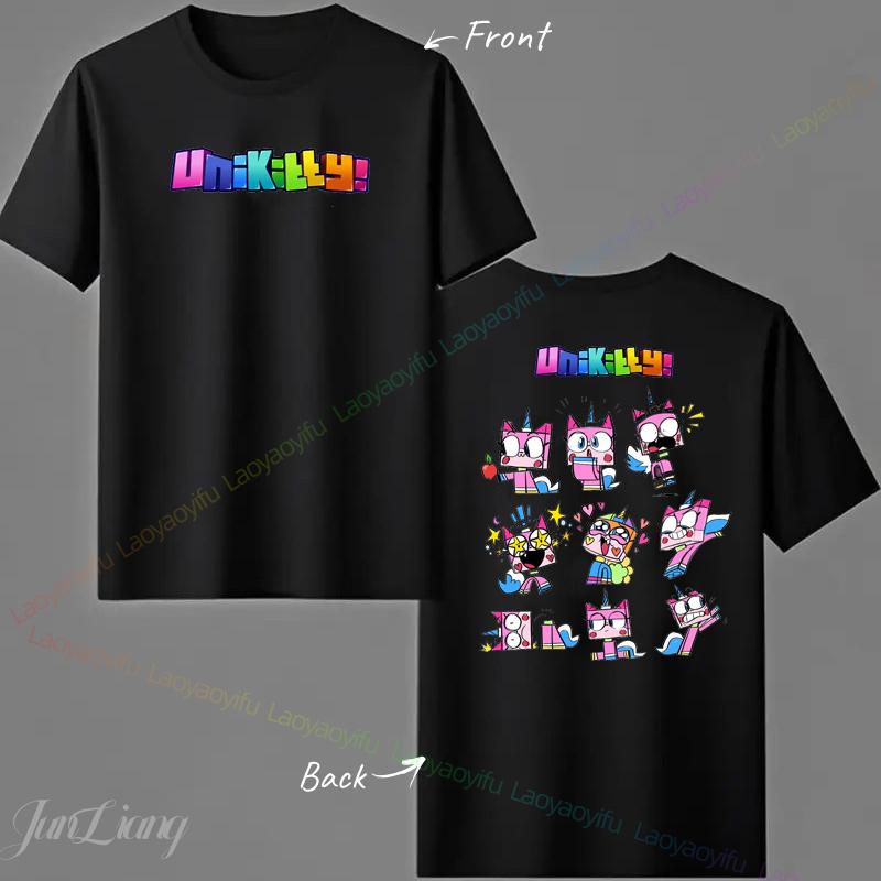 Unikitty Cat T Shirt Movie Cartoon Cute  Funny Tee Man Womens Short Sleeves Gift TShirt