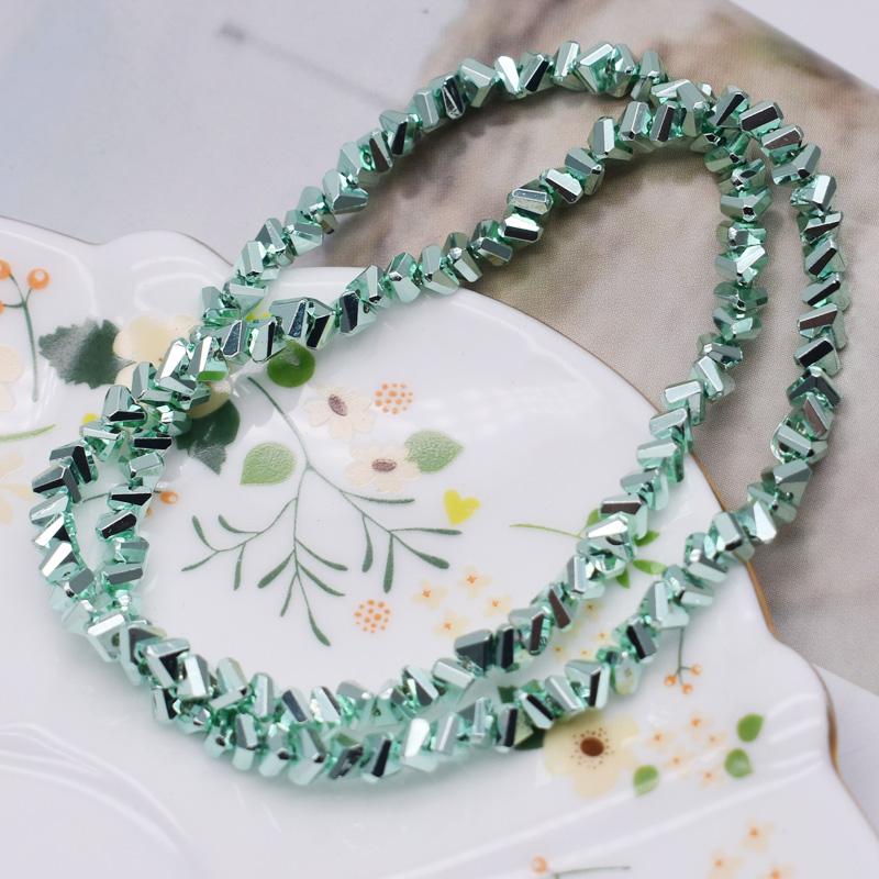 4mm 130pcs High Quality Triangle Crystal Glass Beads Shiny Color Loose Beads For Jewelry Making DIY Earring Necklace