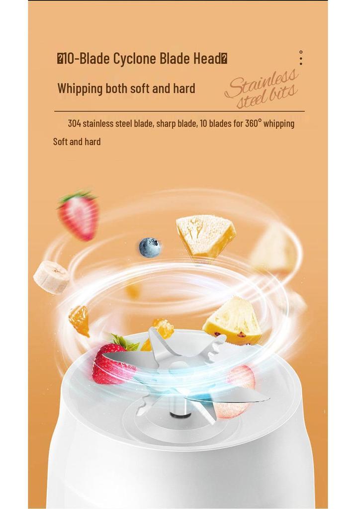 Compact Rechargeable Multi-Function Juicer & Ice Crusher for Baby Food, Smoothies, and Fruit Juice