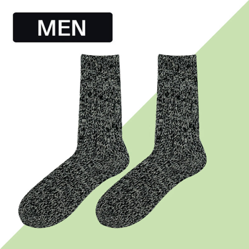 Winter Knit Socks - Black and White Black and white
