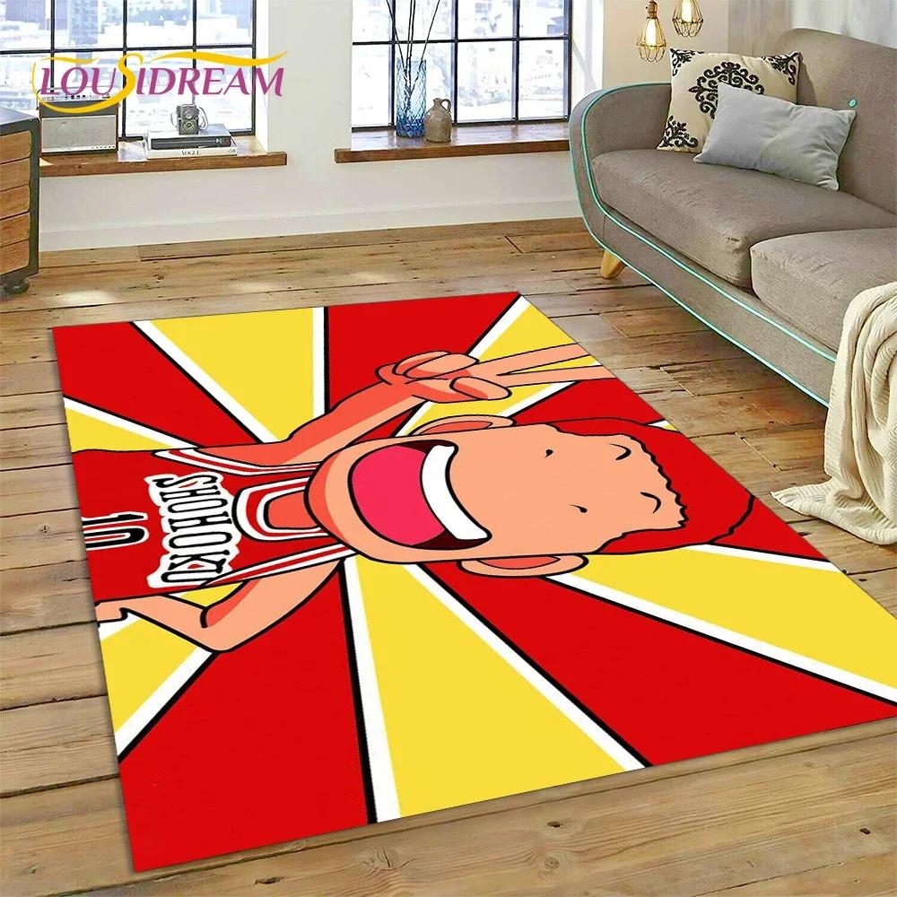 Cartoon Slam Dunk Basketball Anime Carpet Rug for Bedroom Living Room Home Sofa Decoration,Children Game Large Decor Floor Mat