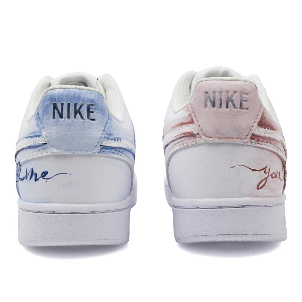 Nike Court Vision 1 Your Name Ladylike Style Low top Skateboard Shoes Unisex Blue Pink DH3158-101(team1747-)