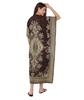 TreegoArt Fashion Women's Polyester Long Kaftan Caftan Printed Adjustable Boho Dress Nightwear Maxi Gown