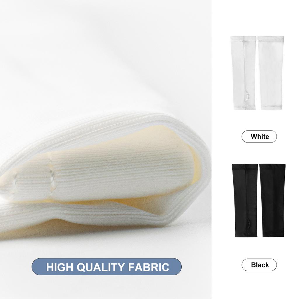 Short Solid Color Sunscreen Mosquito Repellent Breathable Ice Silk Sleeves for Driving,Cycling,Fishing and Climbing