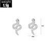 Earrings, Personalized Stainless Steel Earrings, Exaggerated Fashion Zodiac Snake Stud Earrings