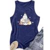 Cartoon-bedrucktes Rundhals-Damen-Tanktop Frühling und Sommer Lässiges ärmelloses Oberteil