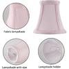 Mini Lamp Shade Clip On Bulb for Candelabra Bulbs- Barrel Fabric Shade ONLY for Candle Bulbs Chandelier Wall Lamp DIY Lighting Accessories (5, Pink)