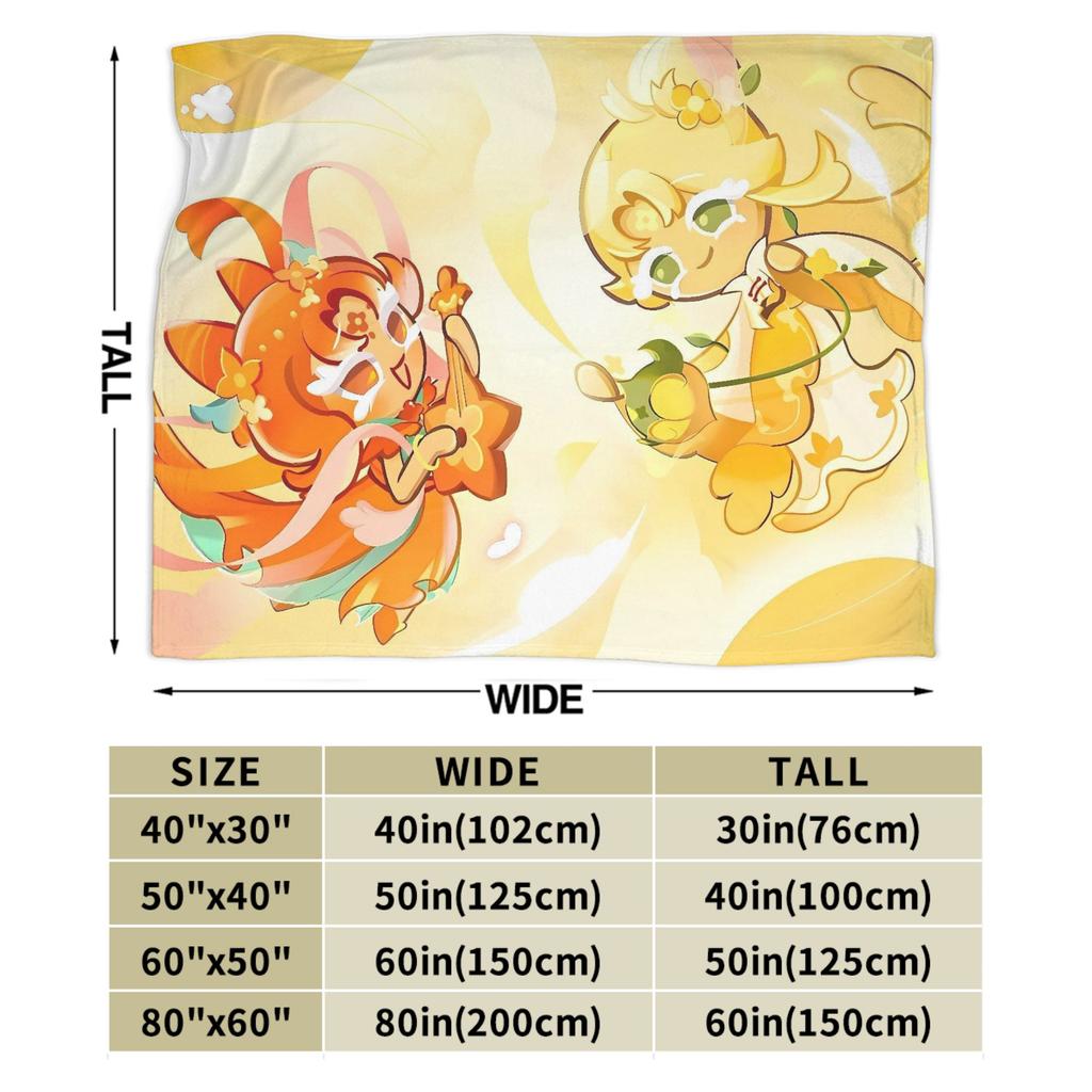 Cookie Run Kingdom Game Blanket Soft Warm Novelty Plush Throw Blanket For Couch Chair Picnic Flannel Bedspread Bed Cover