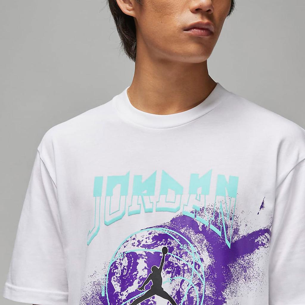 Jordan Sport 85 Logo Print Quick-Dry Breathable Comfort Round Neck Short Sleeve T-Shirt Men Tops White FB7446-100