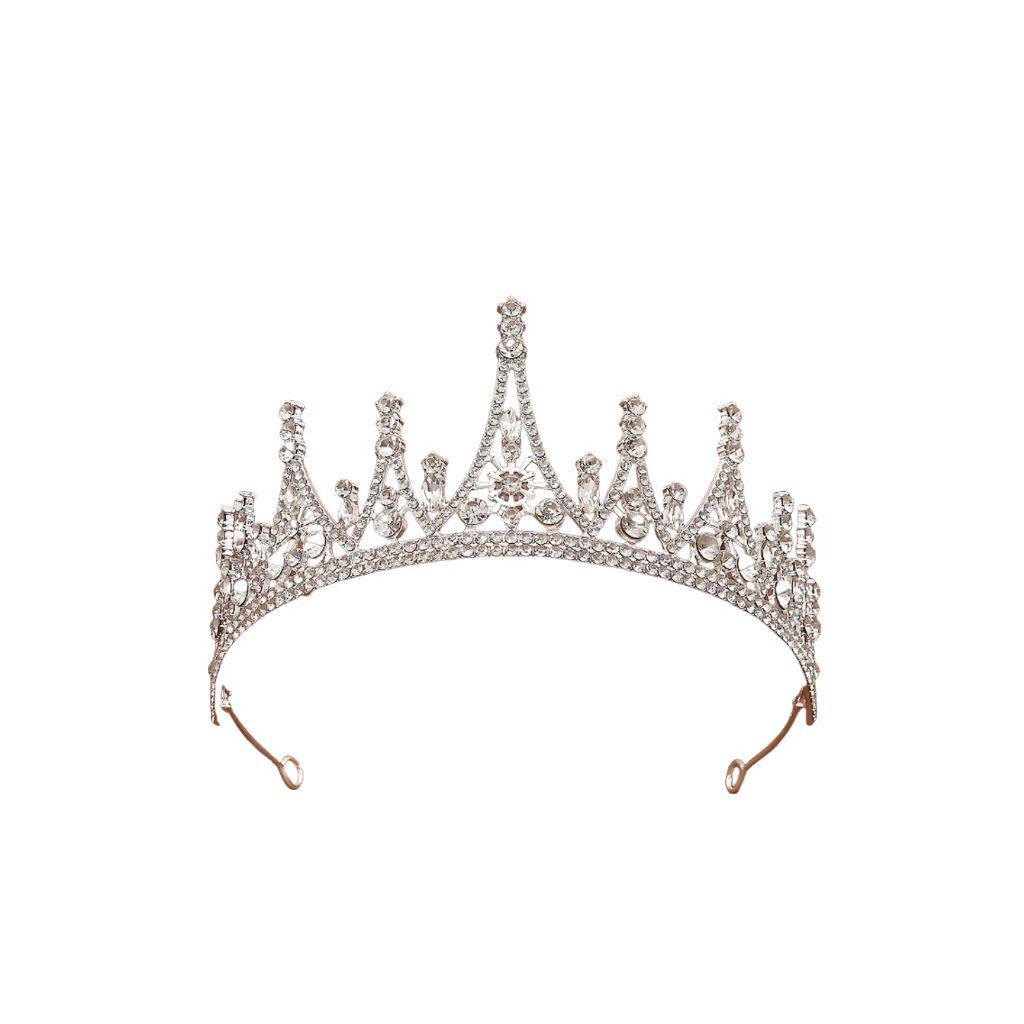 Korean Style Rhinestone Bridal Crown Headband for Weddings & Birthdays