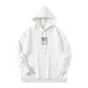 Herren Hoodie mit Retro-Buchstabendruck - Amerikanischer Hong Kong Stil, Lockerer Schnitt, Trendige Freizeitjacke für Frühling/Herbst.