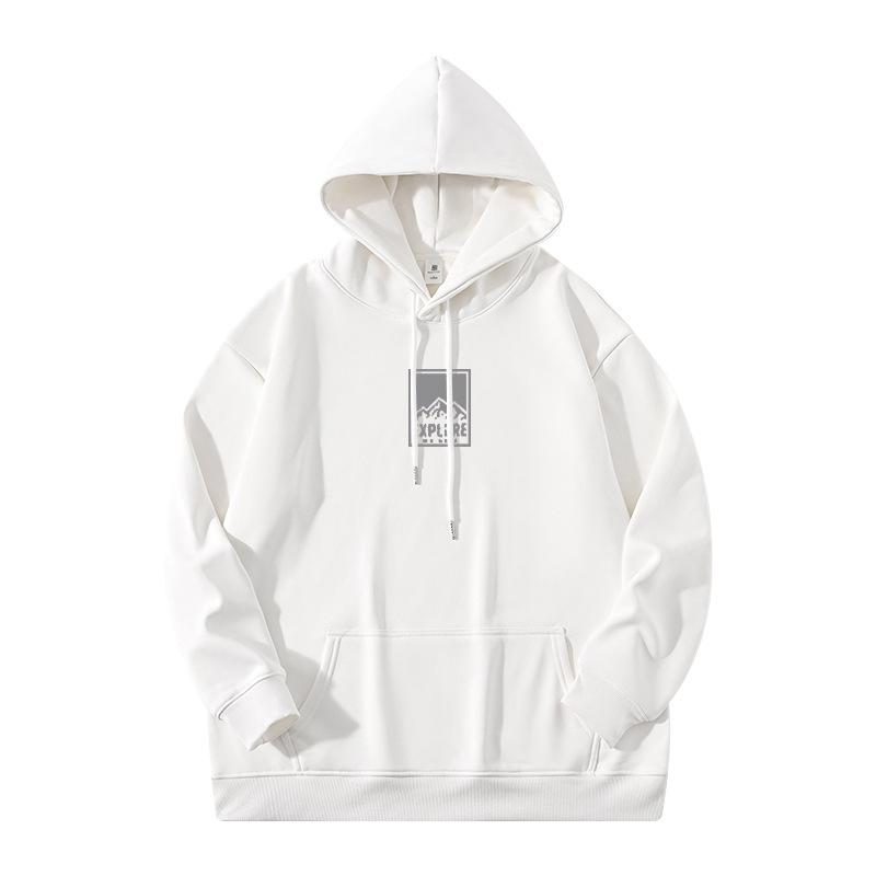 Herren Hoodie mit Retro-Buchstabendruck - Amerikanischer Hong Kong Stil, Lockerer Schnitt, Trendige Freizeitjacke für Frühling/Herbst.
