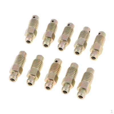10 Pieces Car Motorcycle M8mm Brake Bleeder Screws Kits