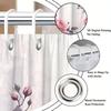 1Pc Rose Shower Curtain Pink Roses Black Vines Reflective Water Design Bathroom Decor With 12 Hooks 70.8X70.8Inch