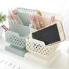 Hollow Desk Organizer Desktop Storage Box Multifunction Stationery Holder Phone Stand Office Supplies Desk Set Pen Holder